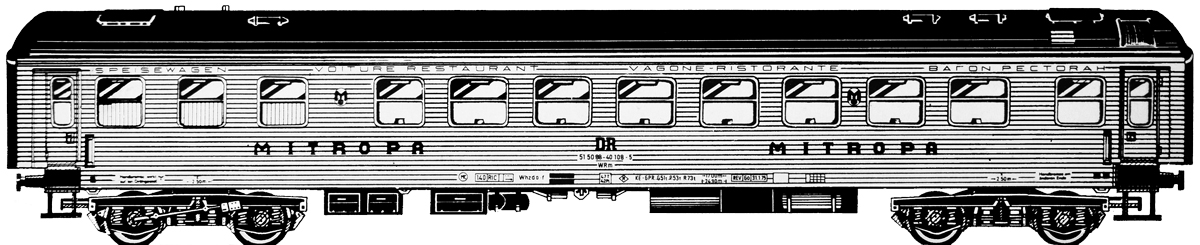 Freigestellter Mitropa-Wagen von einer H0 Prefo Verpackung. - Okt. 2014