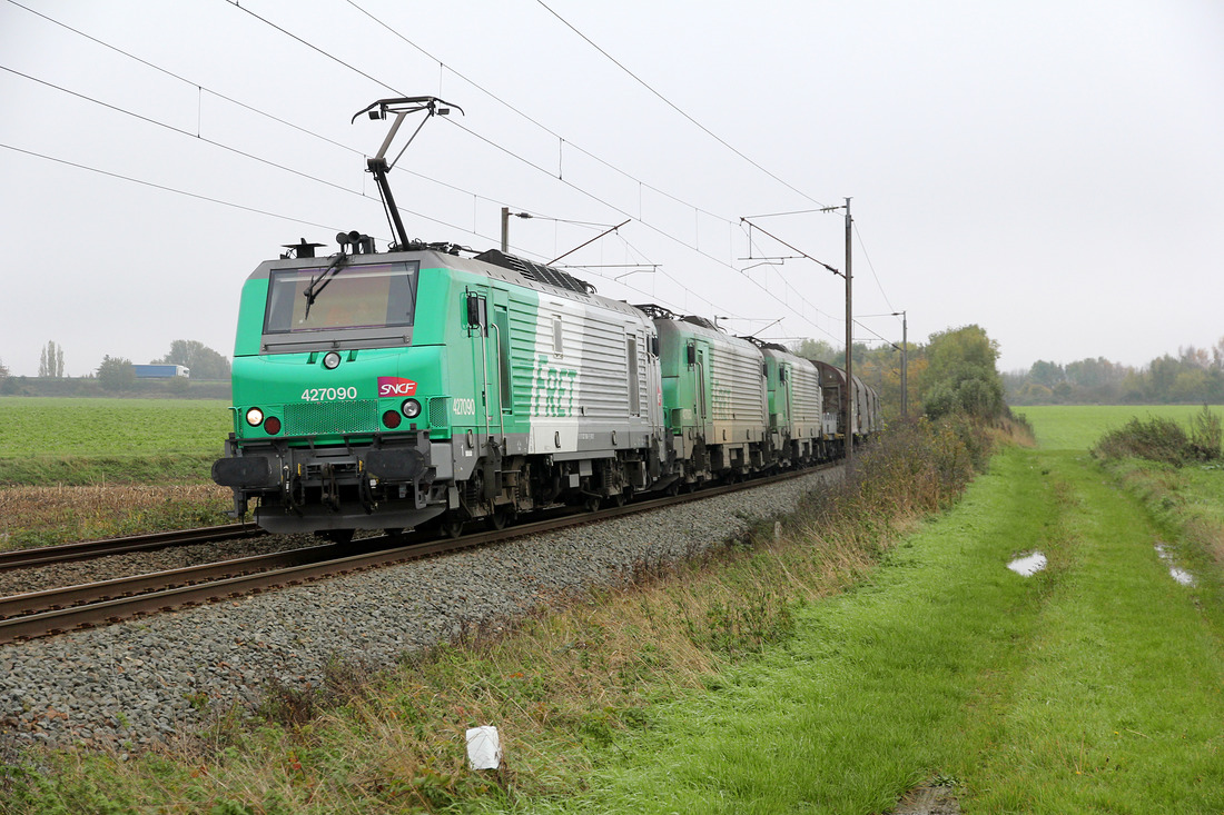 FRET SNCF 427090 + 427063 + 427074 // Hazebrouck // 8. November 2019