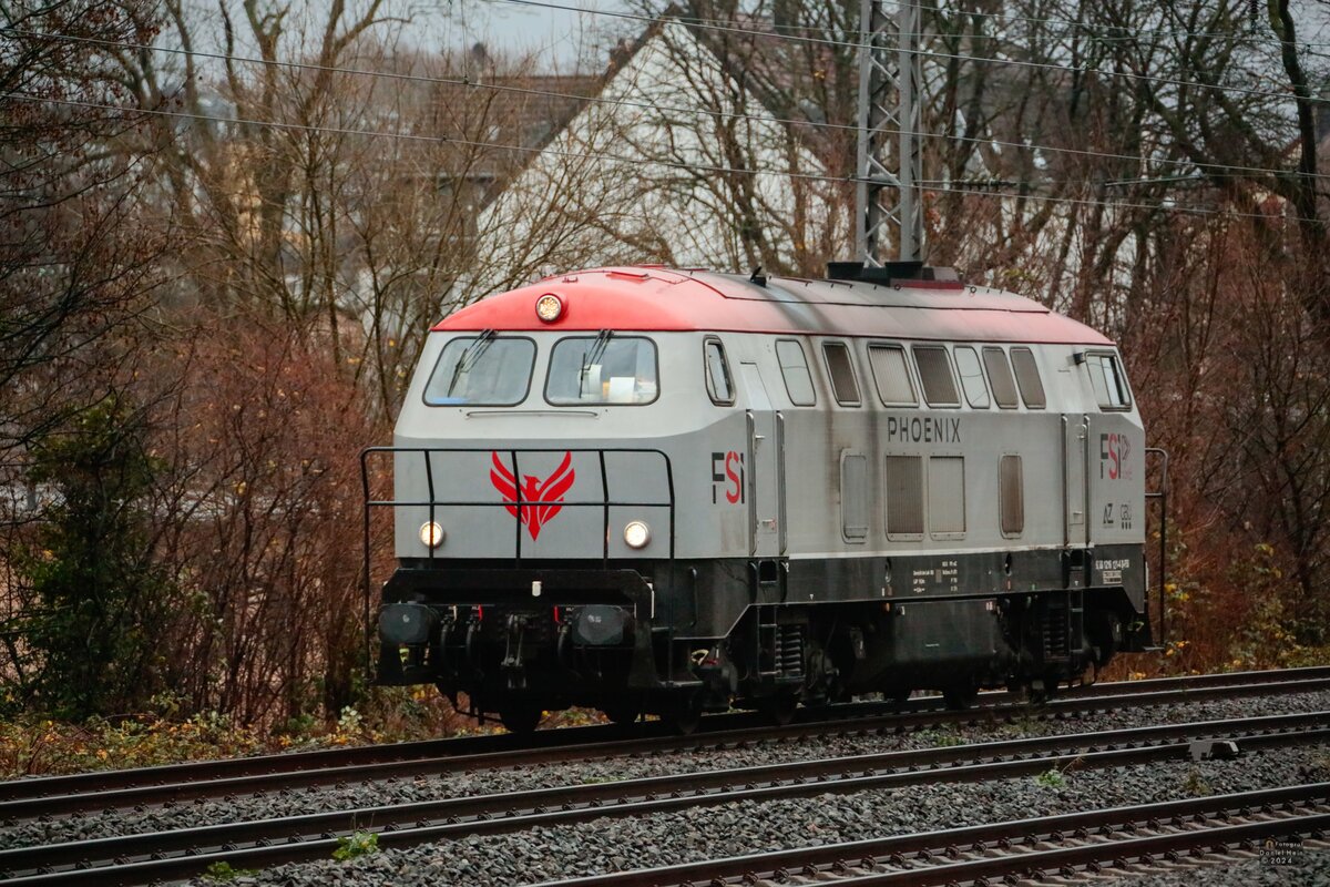 FSI 216 121-4  Phoenix  in Wuppertal, Dezember 2024.
