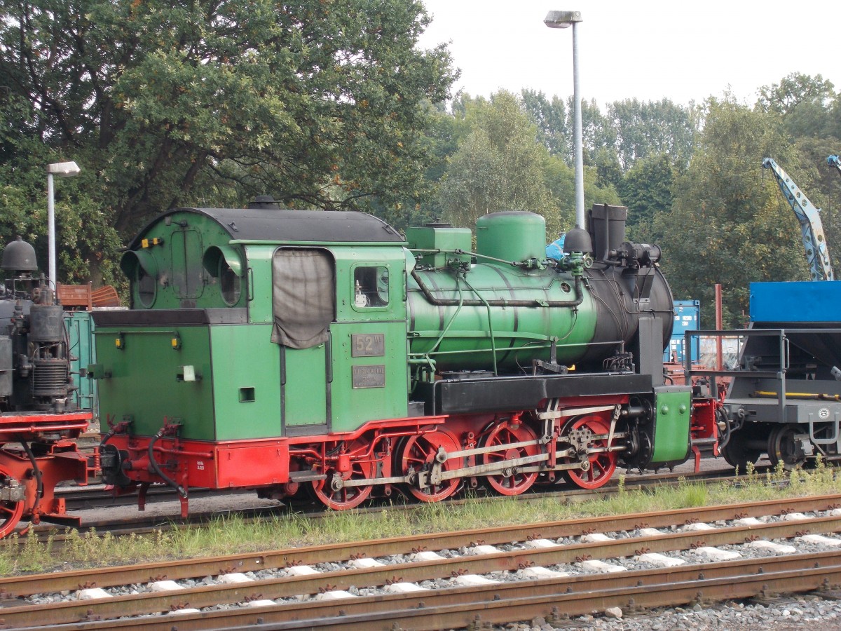Für eine 100jährige ist Mh52 noch Gut im Schuss.Aufgenommen vom Putbuser Bahnsteig am 07.September 2014.