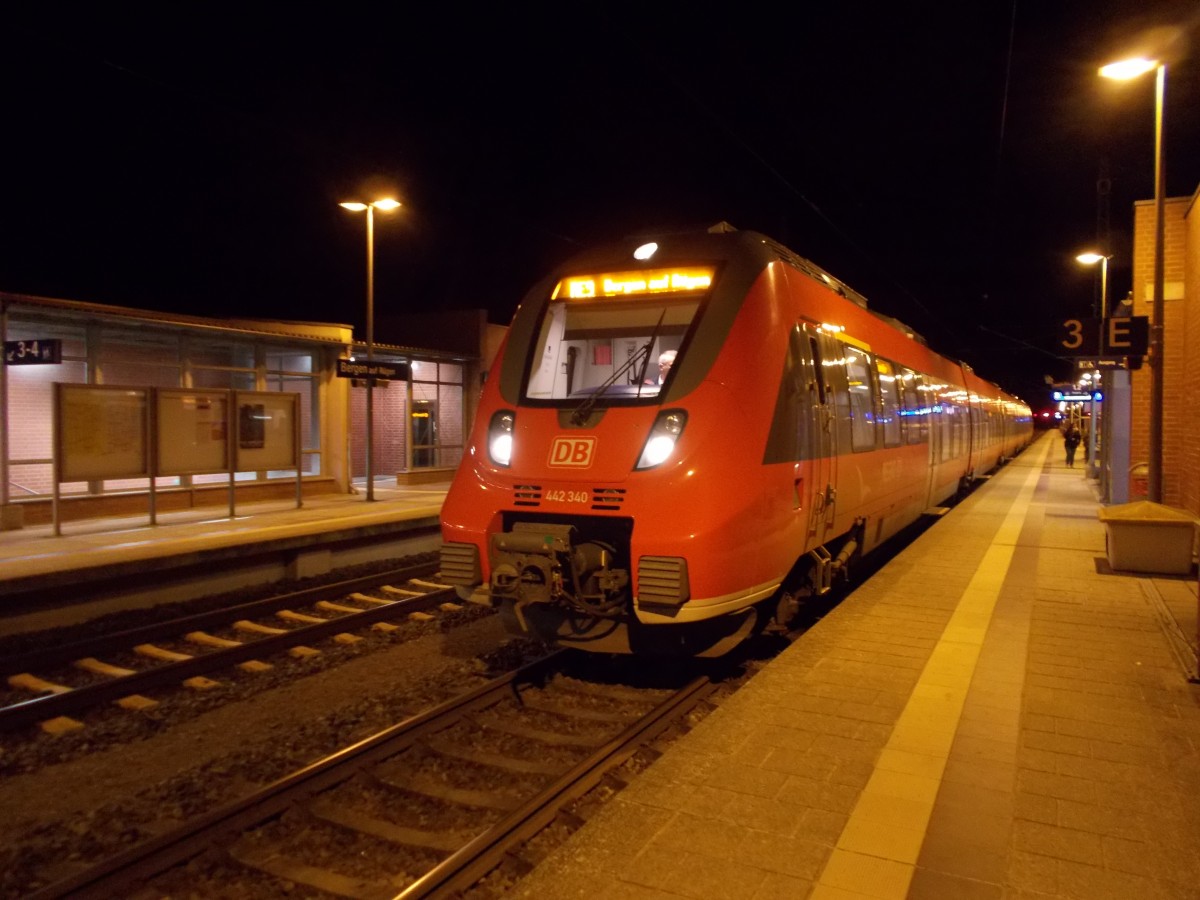 Für 442 340 hieß es,am 17.Januar 2015,nach der Ankunft aus Stralsund,in Bergen/Rügen,für fast eine Stunde,Endstation.
