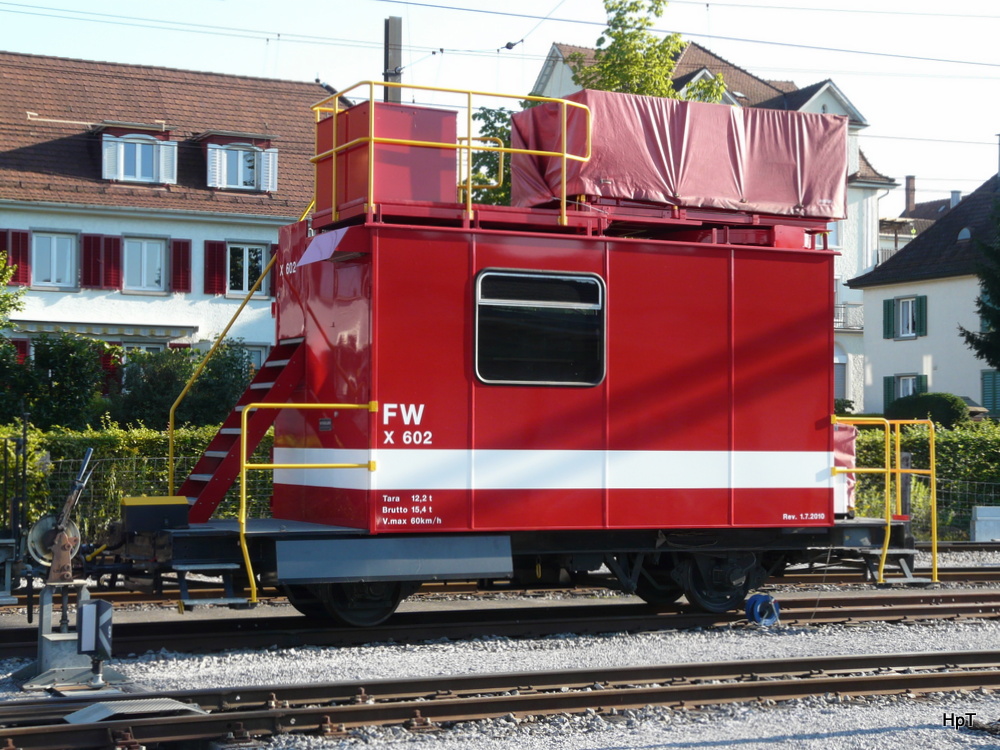 FW - Diesntwagen X 604 vor dem Depot in Wil am 05.09.2013