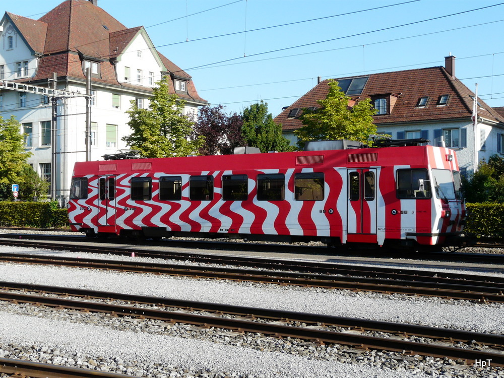 FW - Triebwagen Be 4/4 15 abgestellt im Bahnhofsareal in Will am 05.09.2013