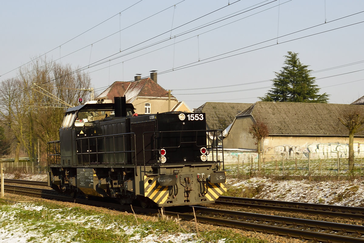 G 1206 (1553)am 7.2.2018 auf der KBS 485 bei Übach-Palenberg in Richtung Aachen