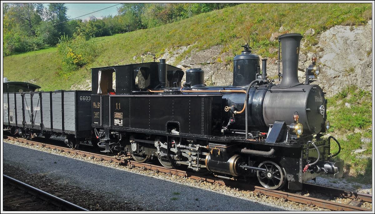 G 3/4 11  Heidi  mit Leerzug in Filisur. (30.09.2019)