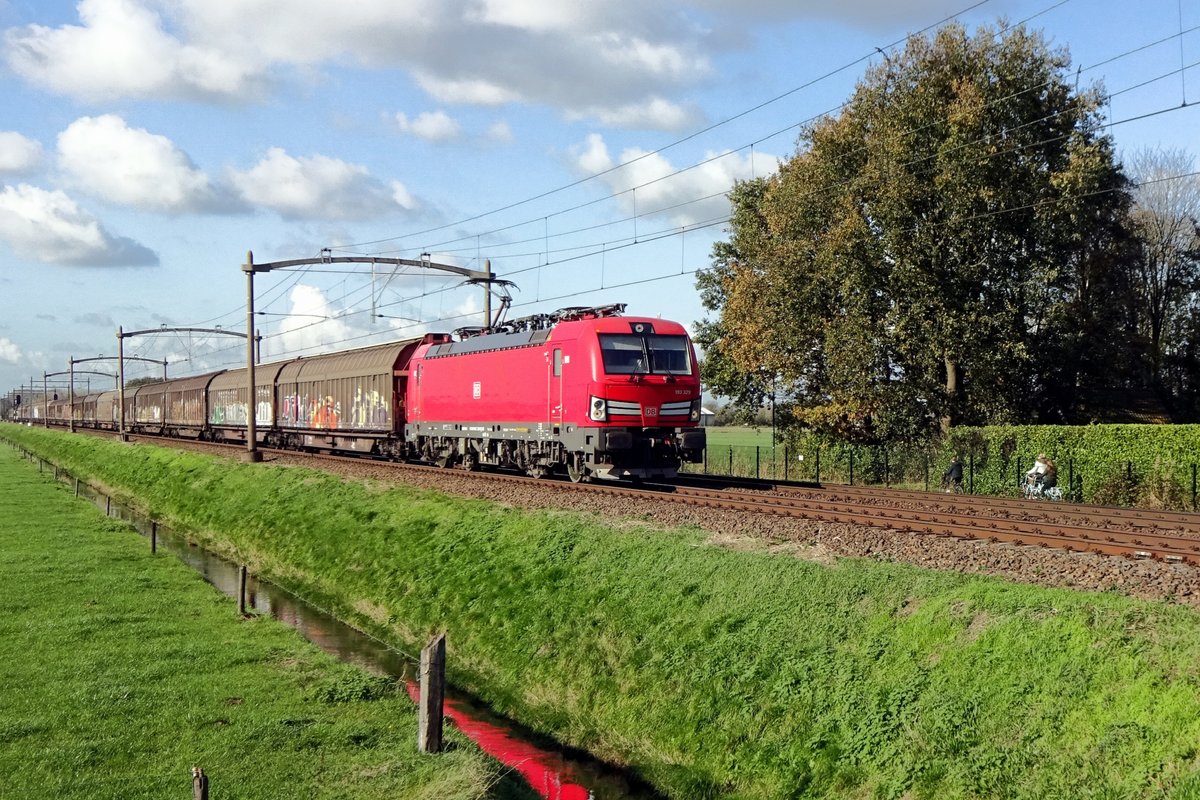 Ganzzug mit 193 329 durchfahrt am 4 November 2020 Hulten.