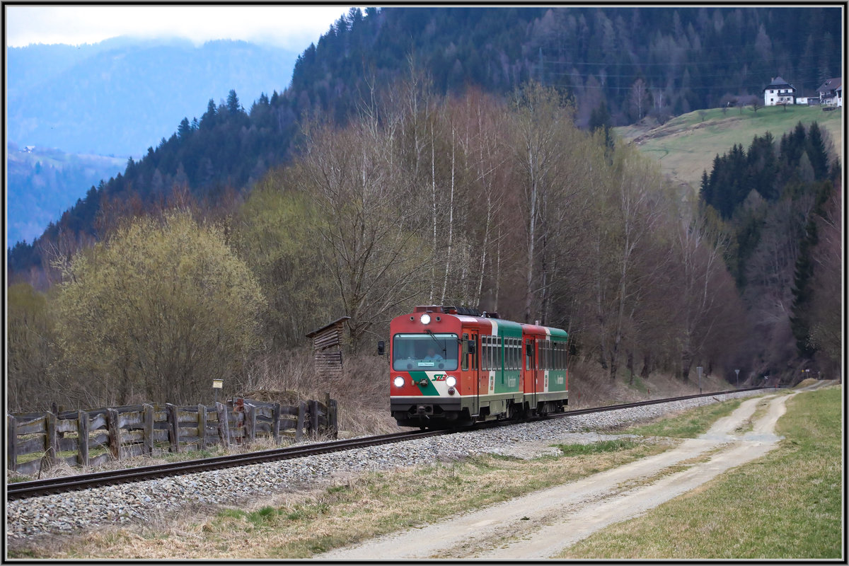 Gar nicht so langsam flitzen die Triebwagen durchs Murtal. 4.04.2019
