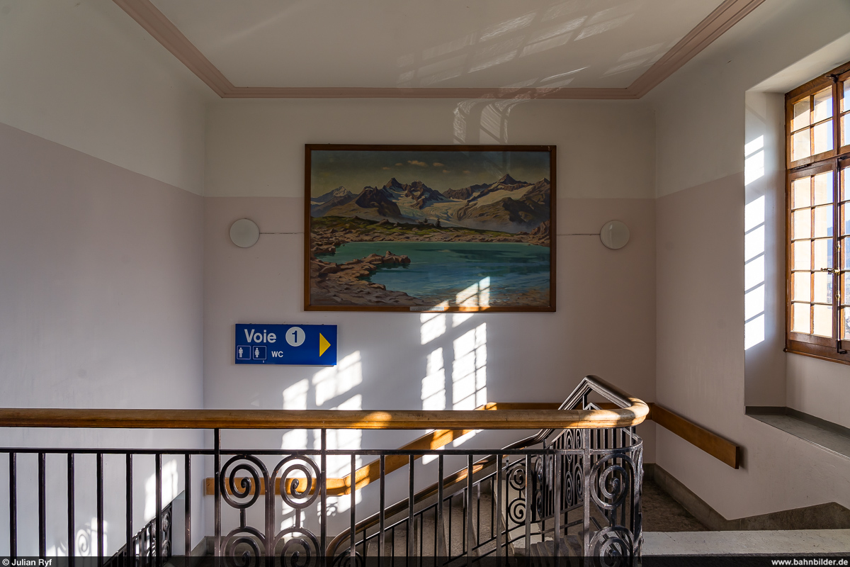 Gare de Vallorbe, 20. Januar 2024<br>
In der Zeit stehen geblieben.