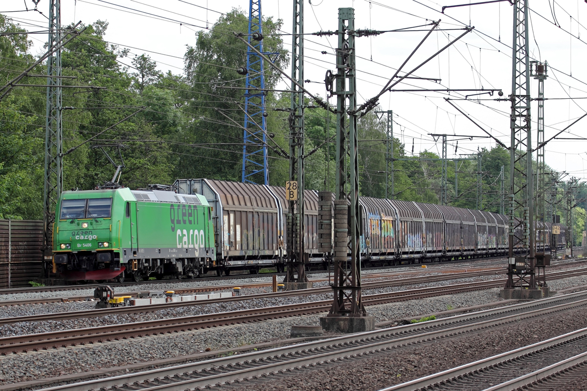 GC Br 5406 (185 406-6) in Hamburg-Harburg 9.6.2021