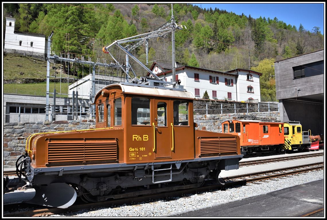 Ge 2/2 161 in Poschiavo. (01.05.2019)