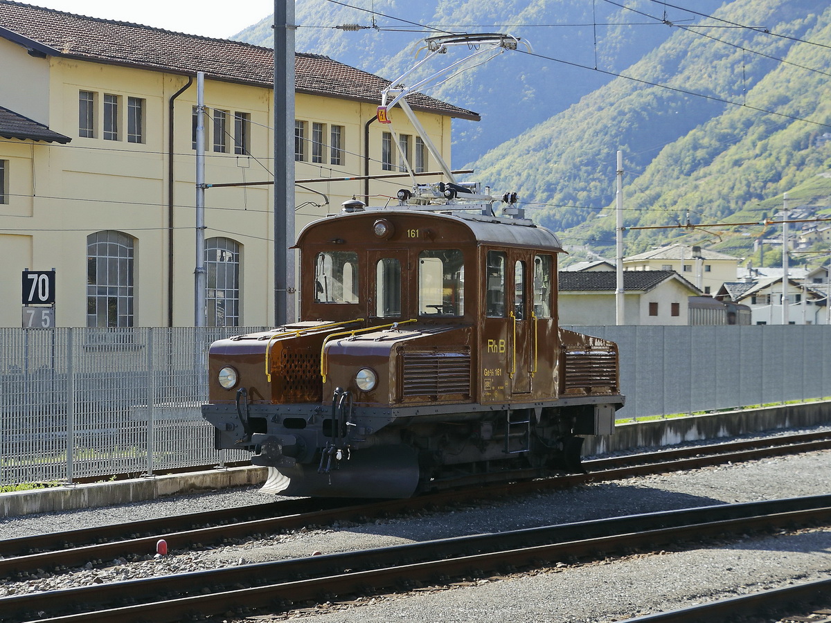Ge 2/2 161 in Tirano 10. Oktober 2019.