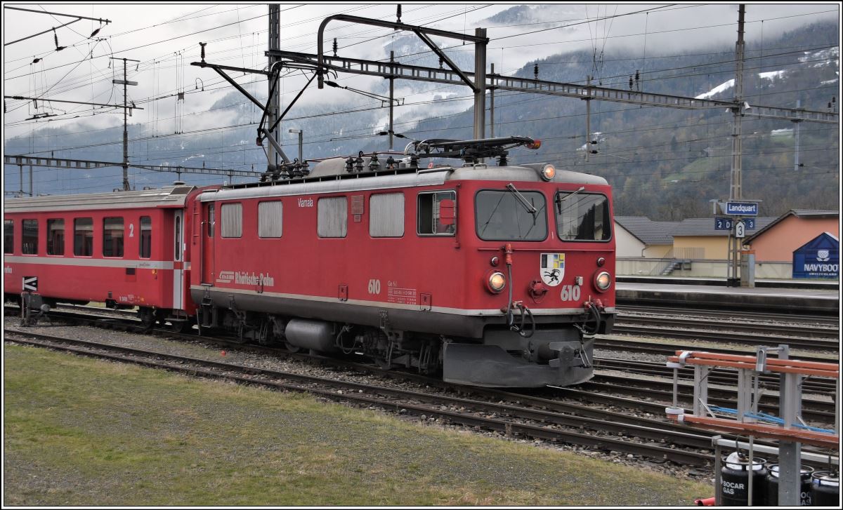 Ge 4/4 I 610  Viamala  in Landquart. (12.11.2019)