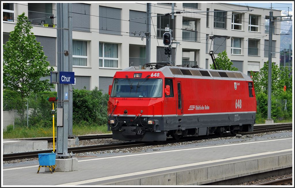 Ge 4/4 III 648  Susch  in Chur. (13.05.2015)