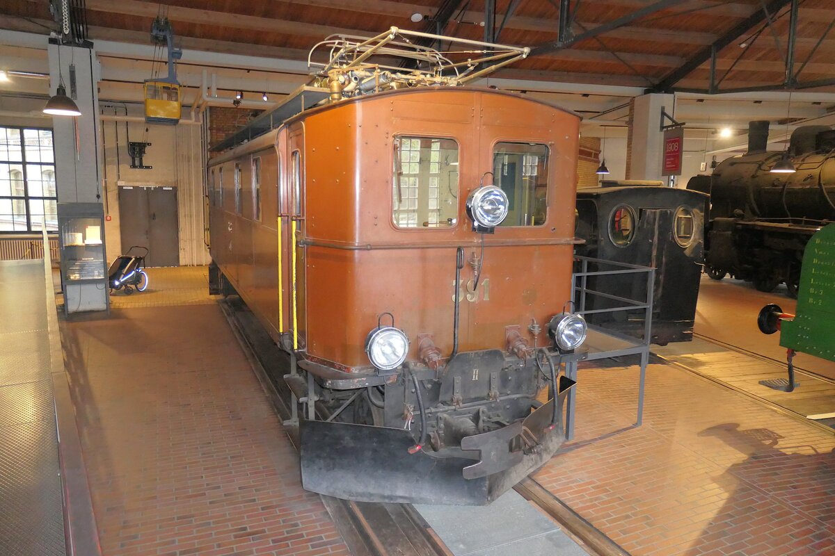 Ge 4/6 Nummer 391 der Rhätischen Bahn  im Berliner Technikmuseum im November 2025