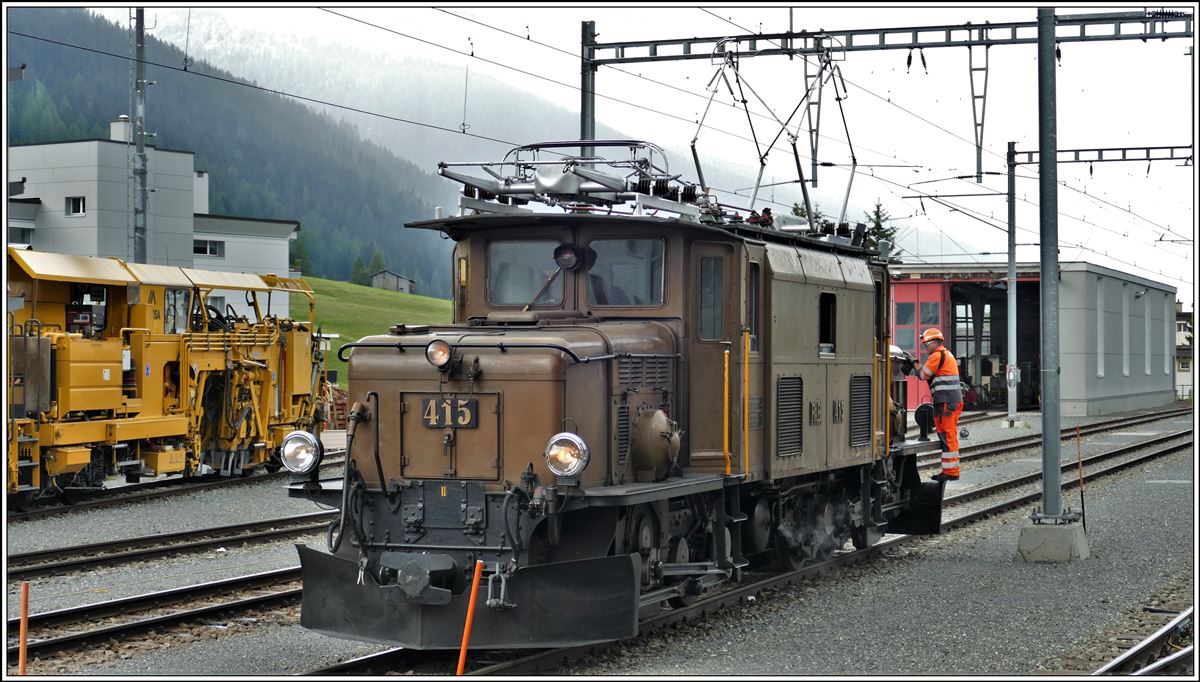 Ge 6/6 I 415 in Davos Platz. (01.07.2020)