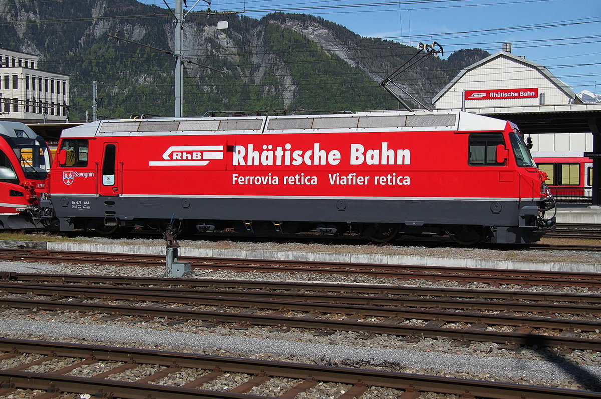 Ge4/4 III 644  Savognin  am 16.05.17 in Landquart