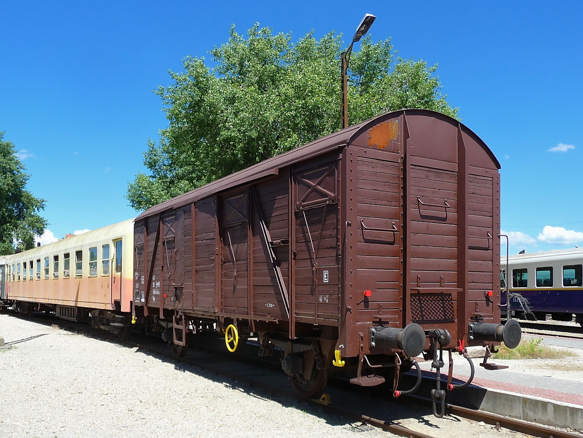 Gedeckter Güterwagen im Hungarian Railway Museum, Budapest, 18.6.2016