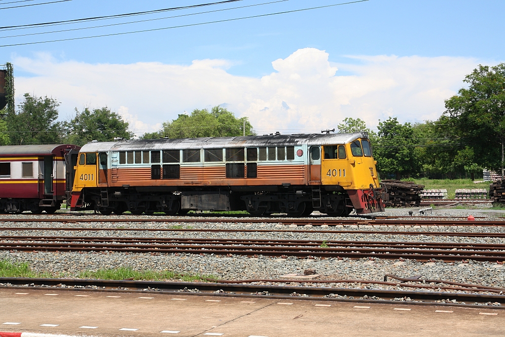 GEK 4011 (Co'Co', de, General Electric, Bj.1963, Fab.Nr. 34770) am 19.Mai 2018 als Verschubreserve in der Sila At Station.