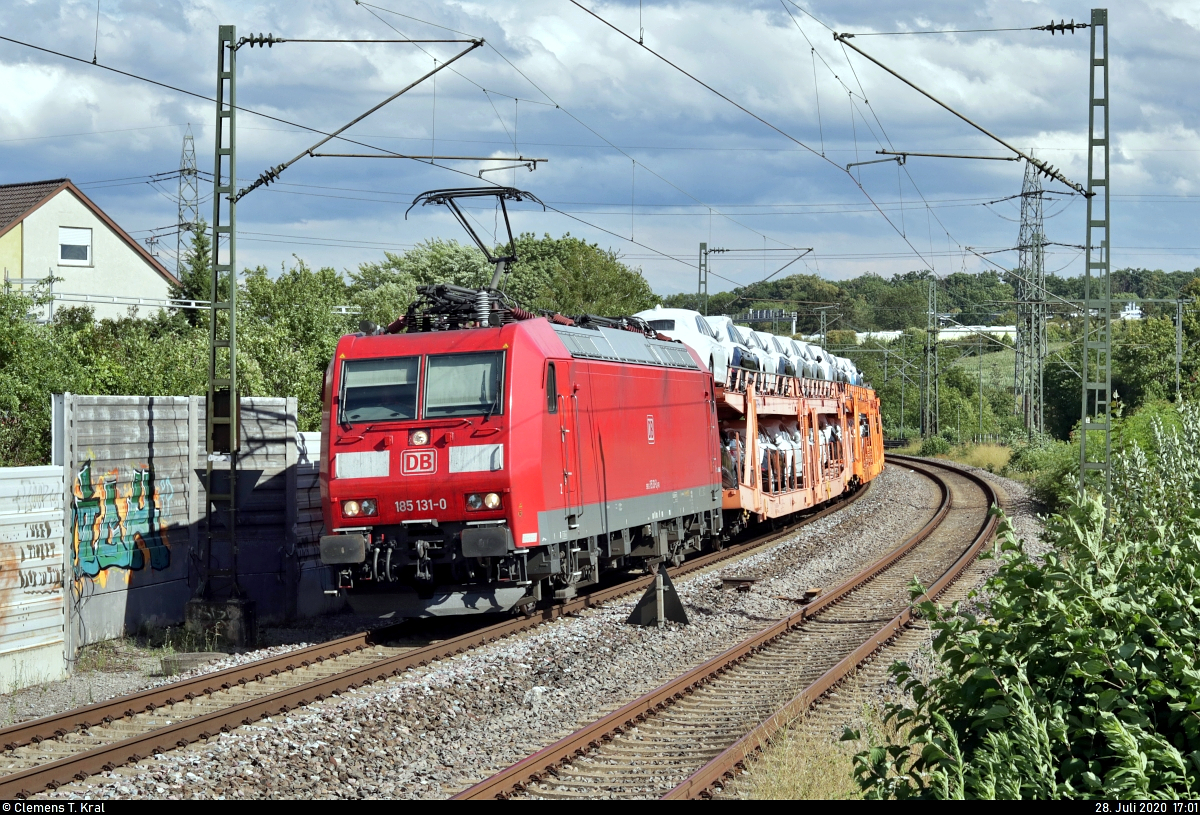 Gemischter Gz mit 185 131-0 DB durchfährt den Bahnhof Asperg auf der Bahnstrecke Stuttgart–Würzburg (Frankenbahn | KBS 780) Richtung Bietigheim-Bissingen.
Aufgenommen am Ende des Bahnsteigs 3/4.
[28.7.2020 | 17:01 Uhr]