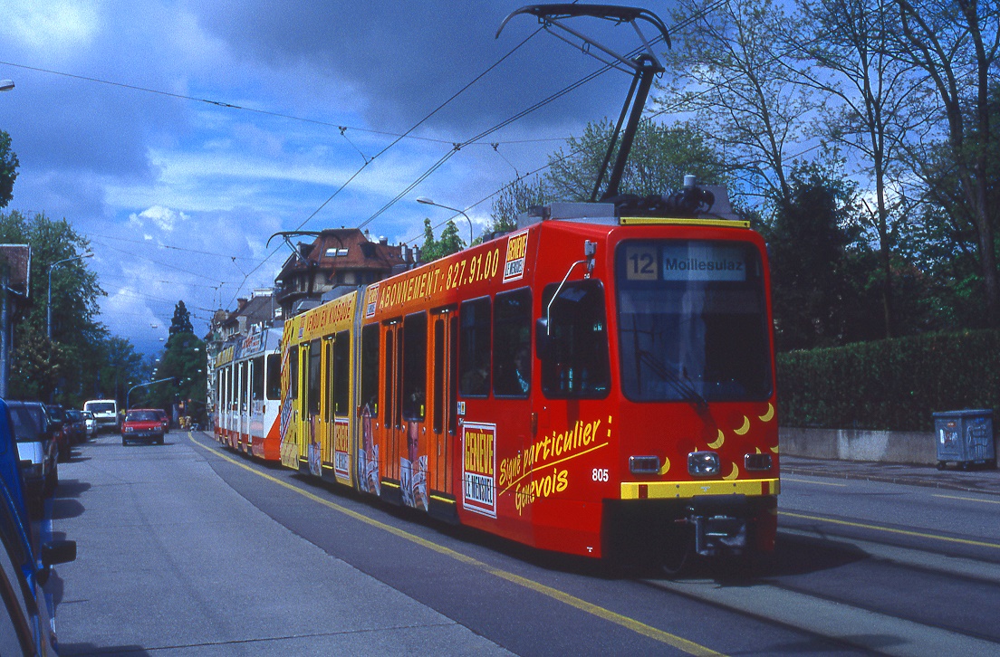 Genève 805 + 802, Route de Chêne, 28.04.1998.