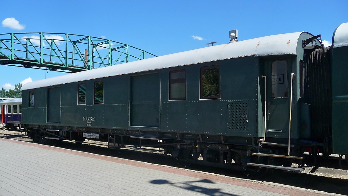 Gepäckwagen Da 6404 im Hungarian Railway Museum, Budapest, 18.6.2016