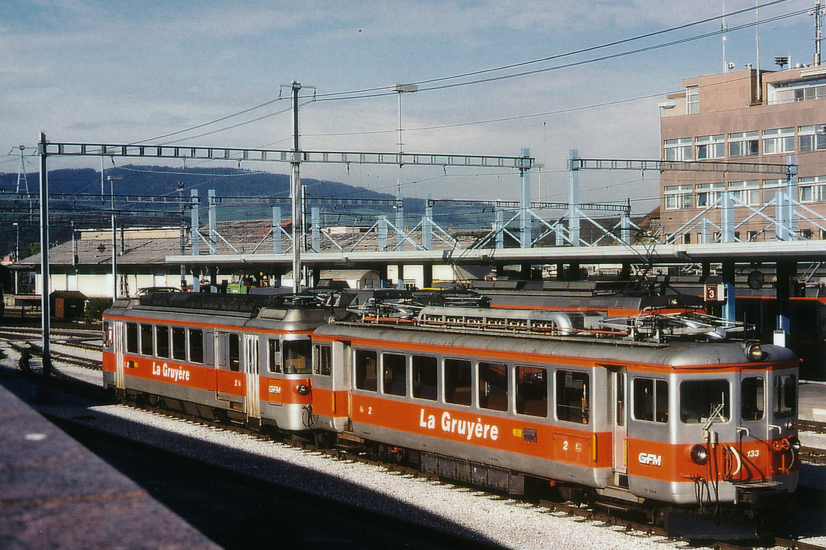 GFM: Idylle vom Bahnhof Bulle im August 1997.
Foto: Walter Ruetsch