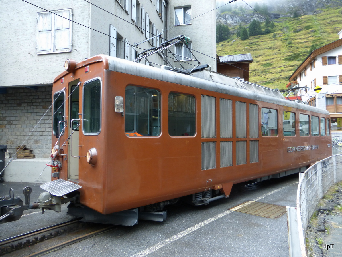 GGB - Triebwagen Be 4/4 3061 im Bahnhof von Zermatt am 14.08.2015