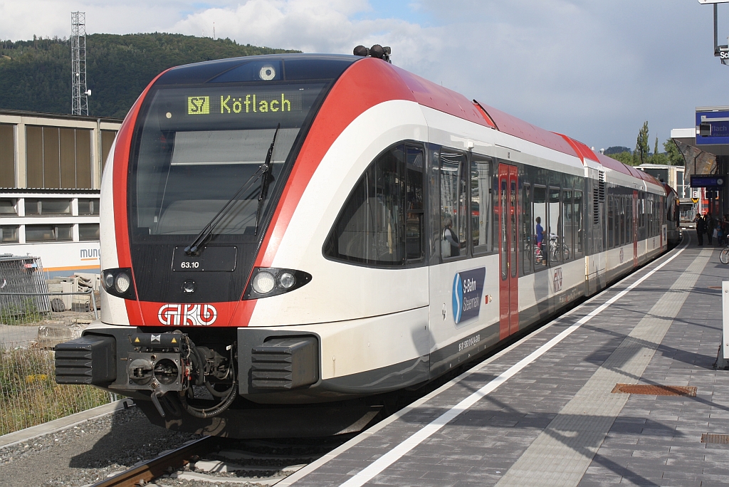GKB 5063 010-0 am 21.September 2013 auf der S7 als Zug 8411 nach Kflach in Graz Hbf.