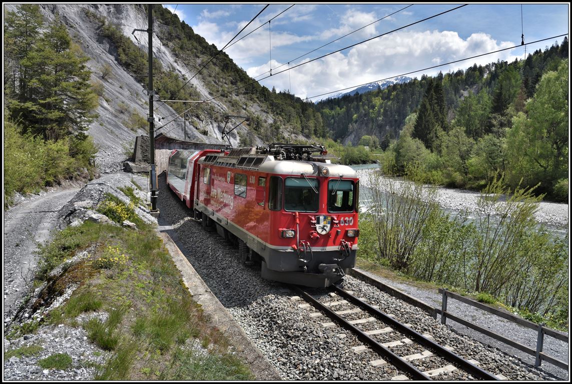 Glacier Express PE905 mit Ge 4/4 II 630  Trun  bei Trin. (14.05.2019)
