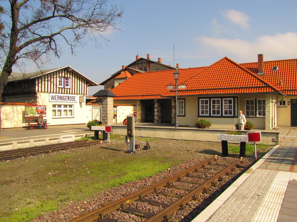 Gleis 31 und 33 der HSB, am 16.09.2014 in Wernigerode.
