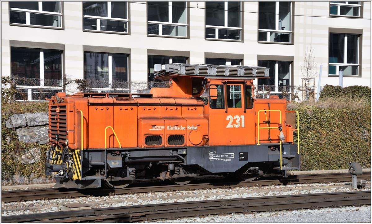 Gm 3/3 231 in Chur. (04.02.2017)