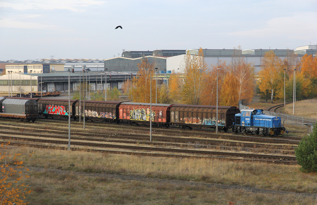 Gmeinder-Leihlok 313 (vermutlich im Einsatz für Arcelor) // Eisenhüttenstadt // 8. November 2018