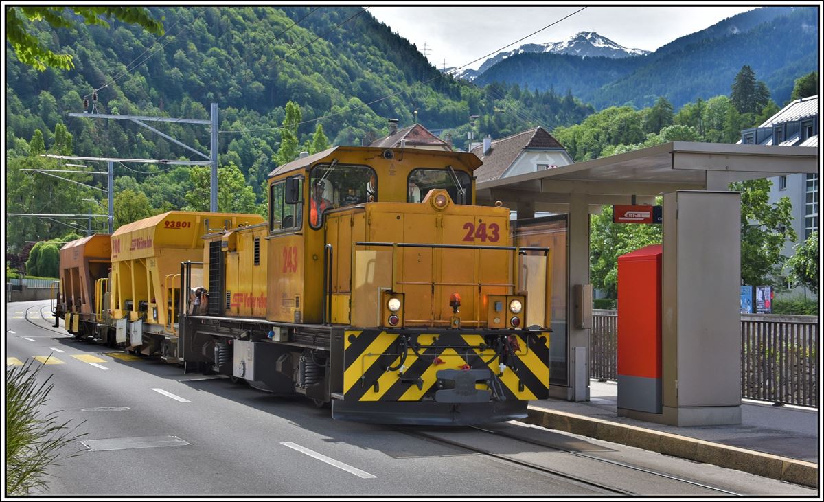 Gmf 4/4 243 bei der Haltestelle Chur Altstadt. (11.06.2019)