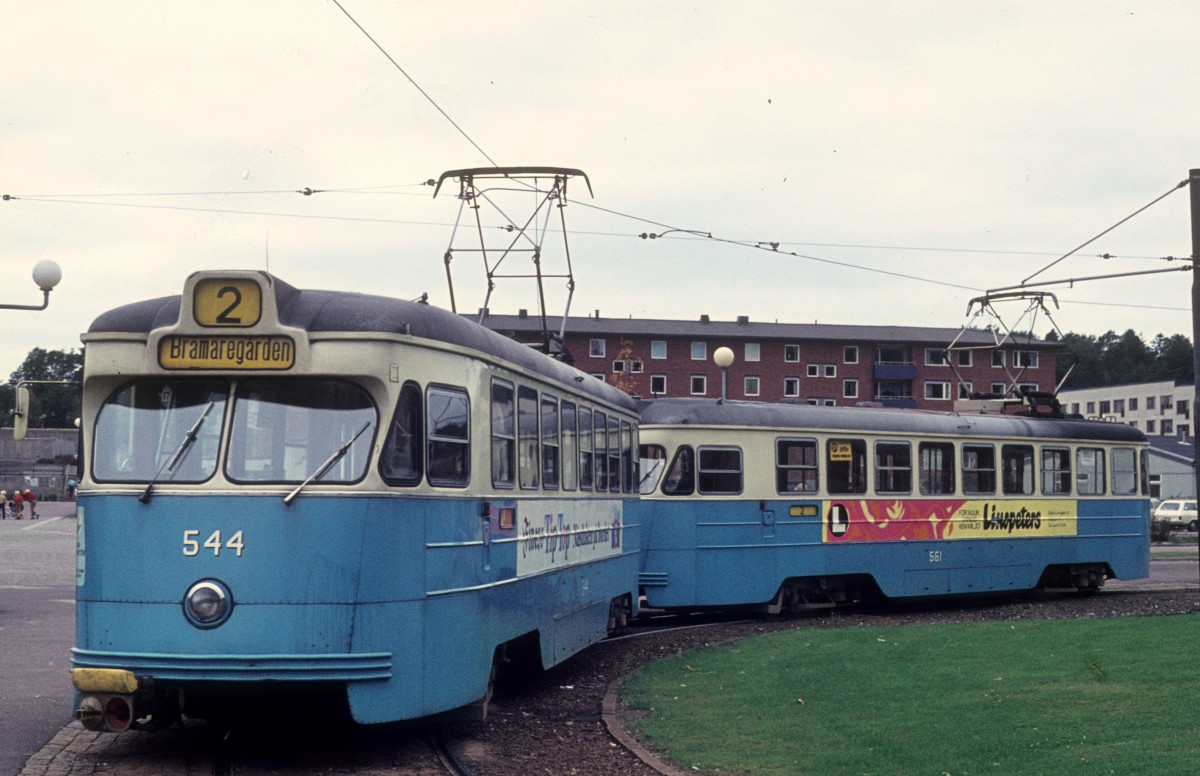 Gteborg Gteborgs Sprvger SL 2 (Tw 544 + 561) Tynnered am 26. September 1971.