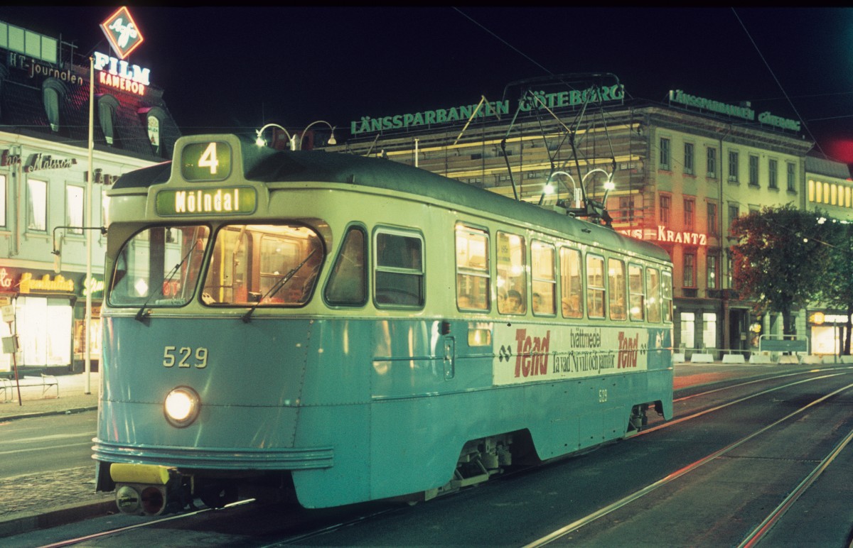 Gteborg GS SL 4 (Tw 529) Kungsportsplatsen am 25. September 1971.
