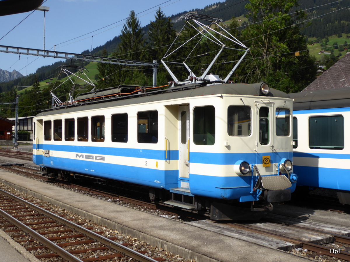 Goldenpass MOB - Fotoextrafahrt mit dem Be 4/4 1003 im Bahnhof Lenk am 26.08.2017