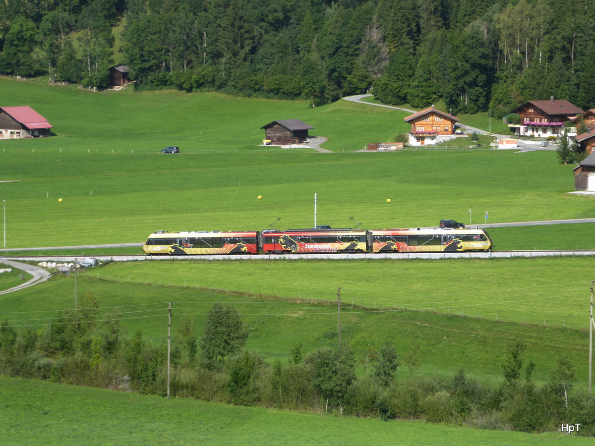 Goldenpass MOB - Regio unterwegs nach Zweisimmen kurz vor Zweisimmen am 26.08.2017