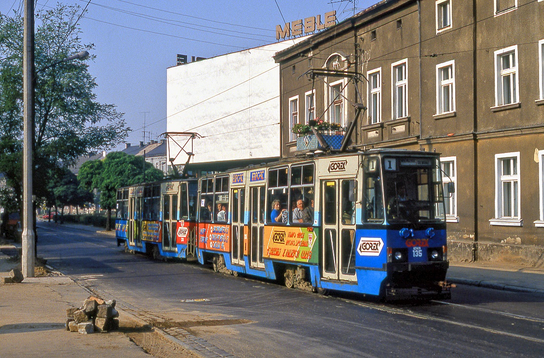 Gorzow 135 + 136, Ulica Generała Władysława Sikorskiego, 11.10.1991.