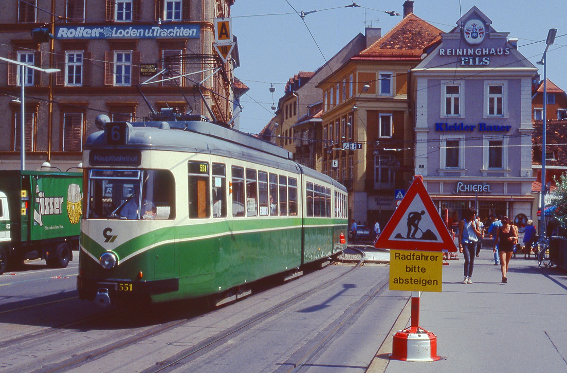 Graz 551, Hauptbrücke, 23.08.1993.