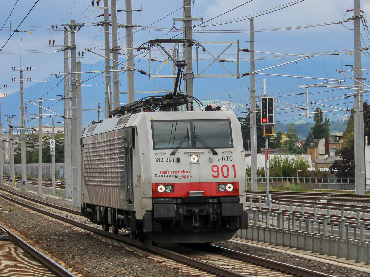 Graz. Die 189 901 fährt am 07.09.2020 als Lokzug durch Graz Don Bosco Richtung Leibnitz.