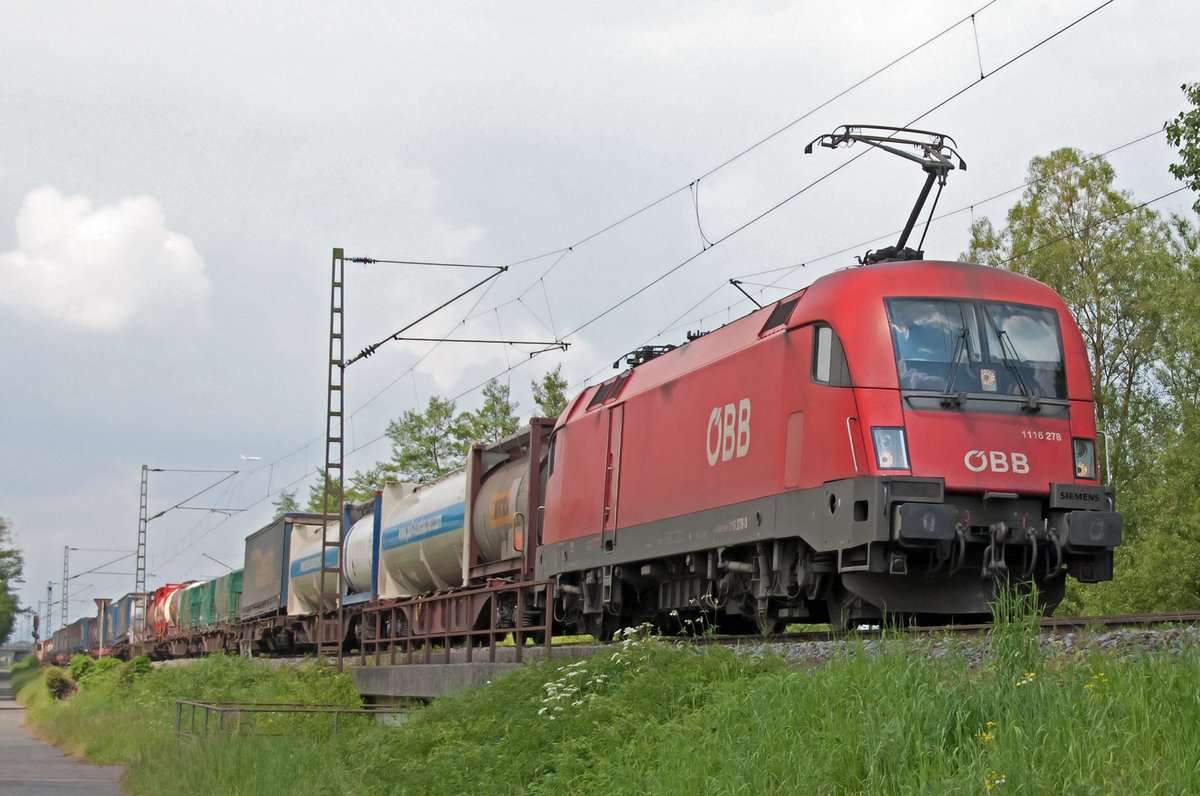 Gross Gerau 13 May 2016. ÖBB 1116 278.