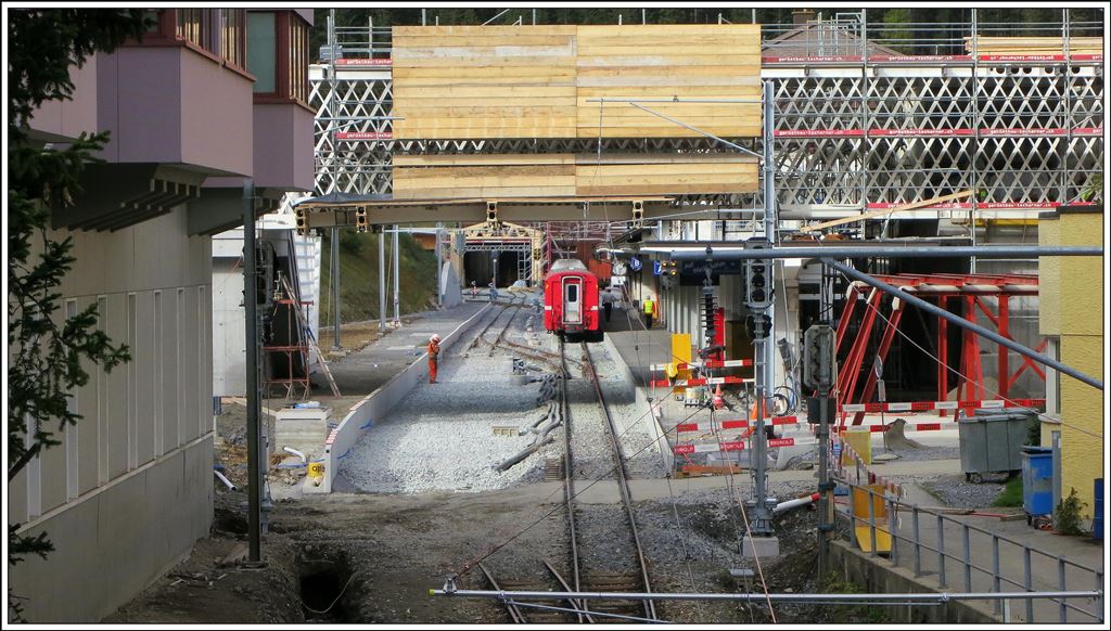 Grossbaustelle Bahnhof Arosa. (26.09.2014)