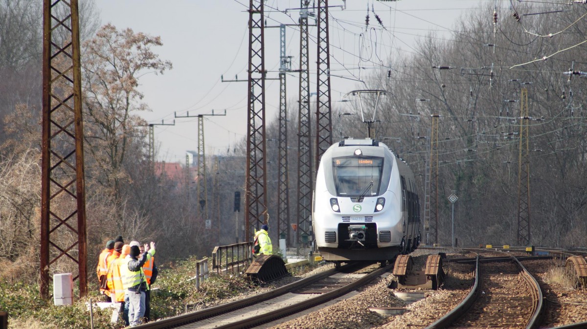  GRÜßE  1442 701 S-Bahn Mitteldeutschland als S 4 Wurzen – Eilenburg in Leipzig Thekla 11.02.2016