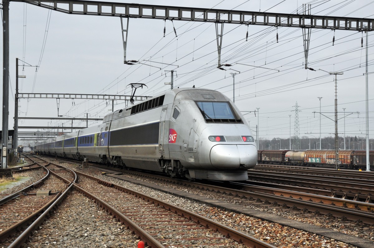 GTV mit der Betriebsnummer 4404 kurz vor dem Bahnhof Muttenz. Die Aufnahme stammt vom 13.01.2014.