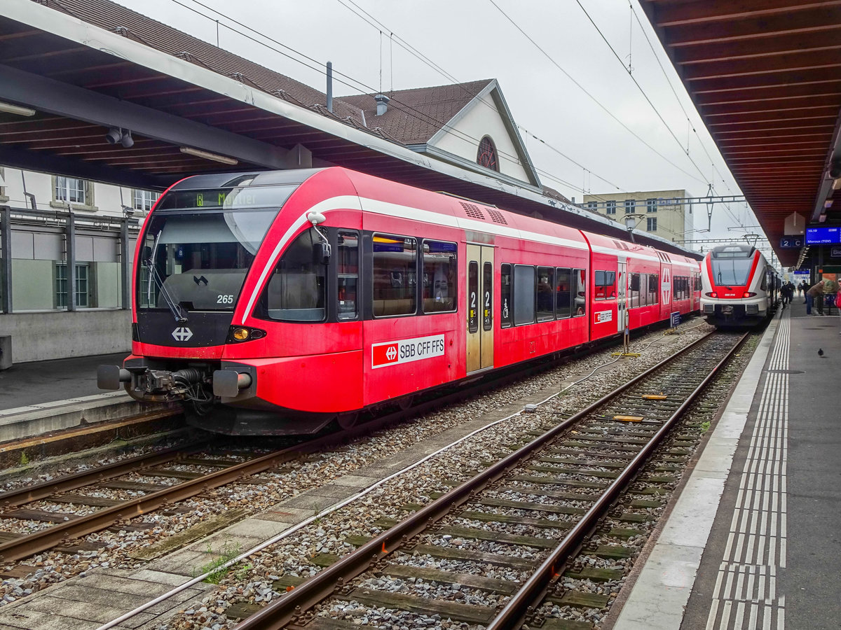 GTW 265 als Regio nach Moutier in Biel, 10.11.2019.