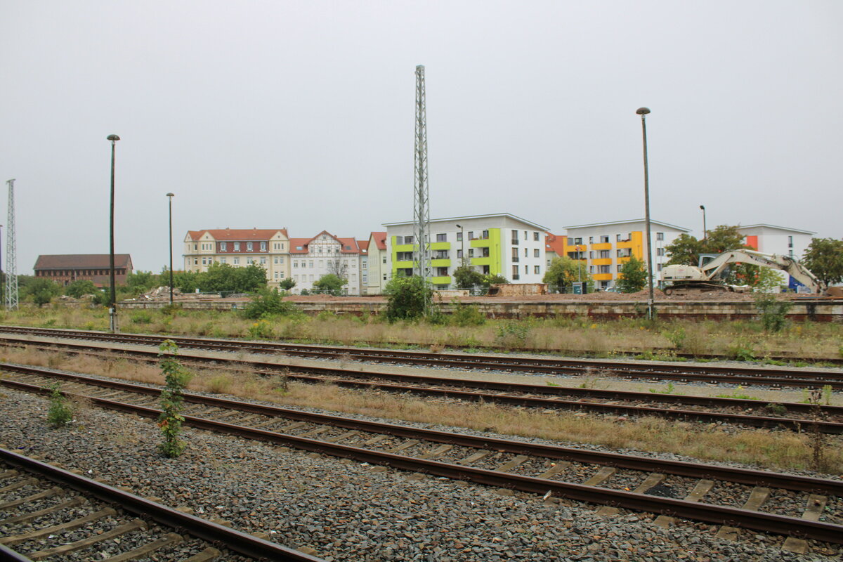 Gter-, Verlade- und Rangiergleise am 02.09.2023. in Arnstadt Hbf. 