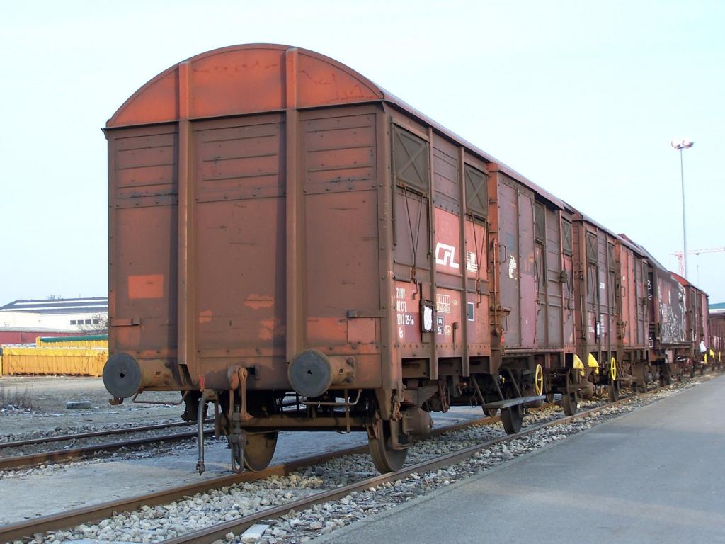 Güterwagen CFL Gs 120 2 125-5 aufgenommen in Bettembourg