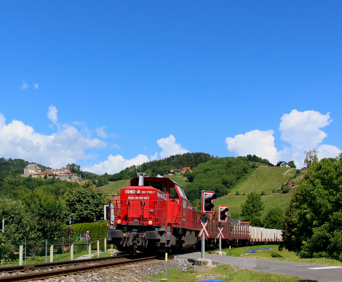 Güterzug 71383 auf dem Weg nach Wies Eibiswald. 4.Juni 2014