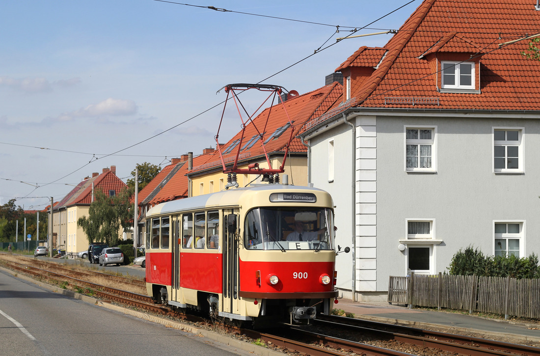 Hallesche Straßenbahnfreunde e.V. Triebwagen 900 // Leuna // 3. September 2016