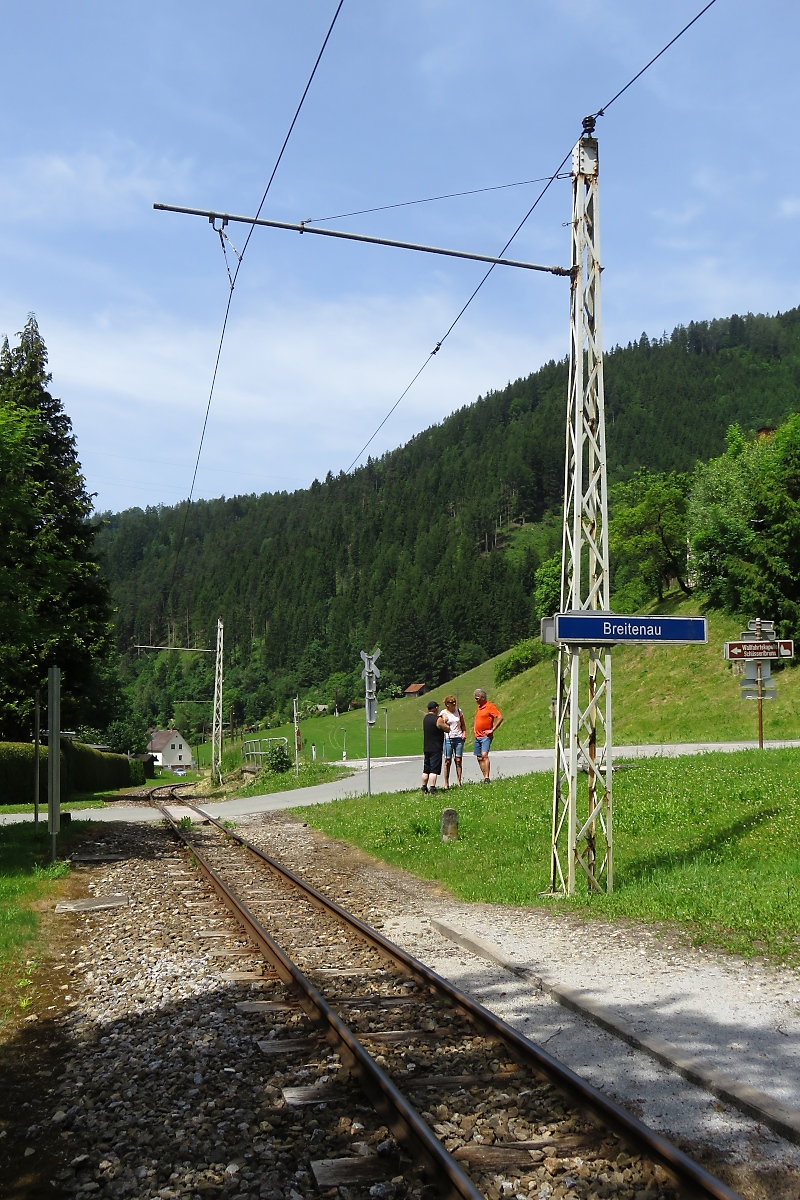 Haltepunkt der Breitenauer Bahn in St. Jakob Breitenau am 10.06.2019 